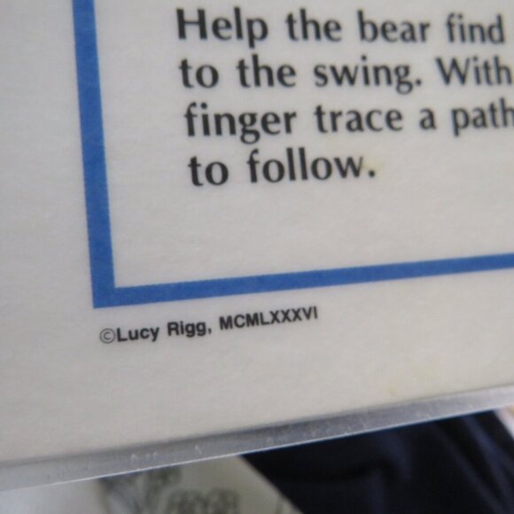 Vintage LUCY RIGGS 1986 Placemat SEE SAW #80269 (professional thick lamination) - Picture 7 of 9